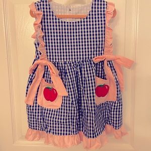 NEW boutique back to school apple dress